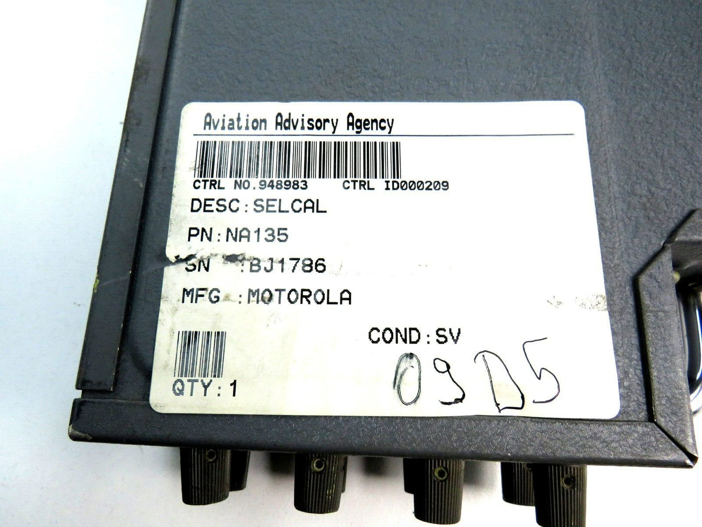 MOTOROLA  NA135 SELCAL  AIRCRAFT VHF UNIT    New