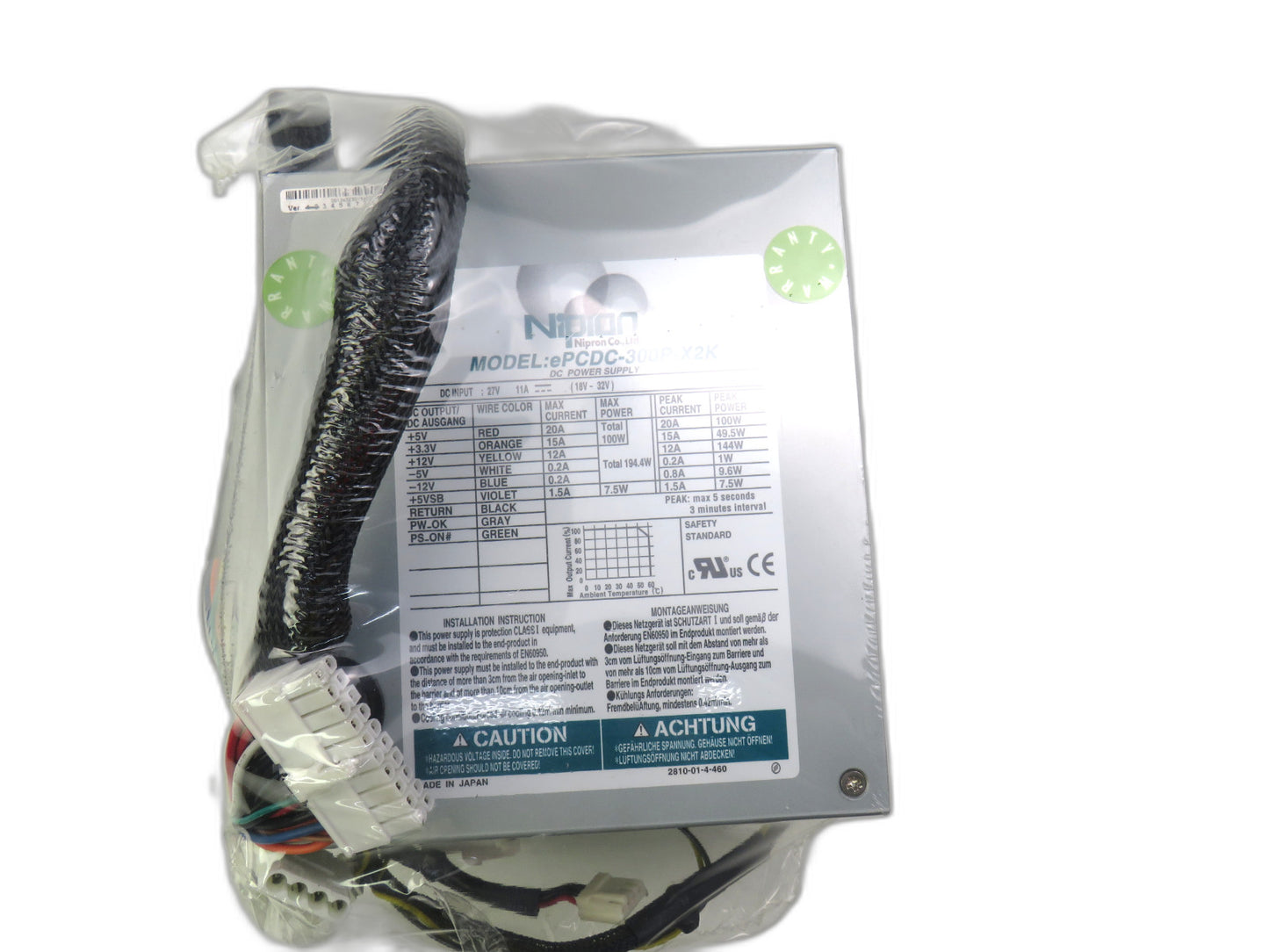 NIPRON  ePCDC-300P-X2K power supply   New