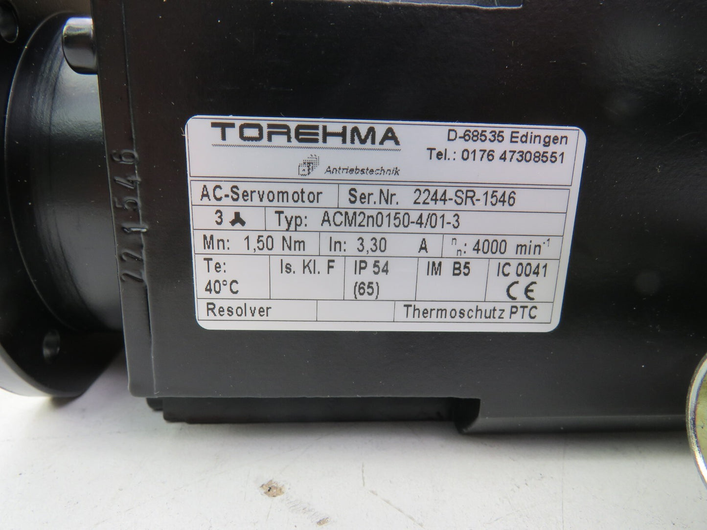 Torema parker AC2n0150-4/01-3 SERVOMOTOR    New