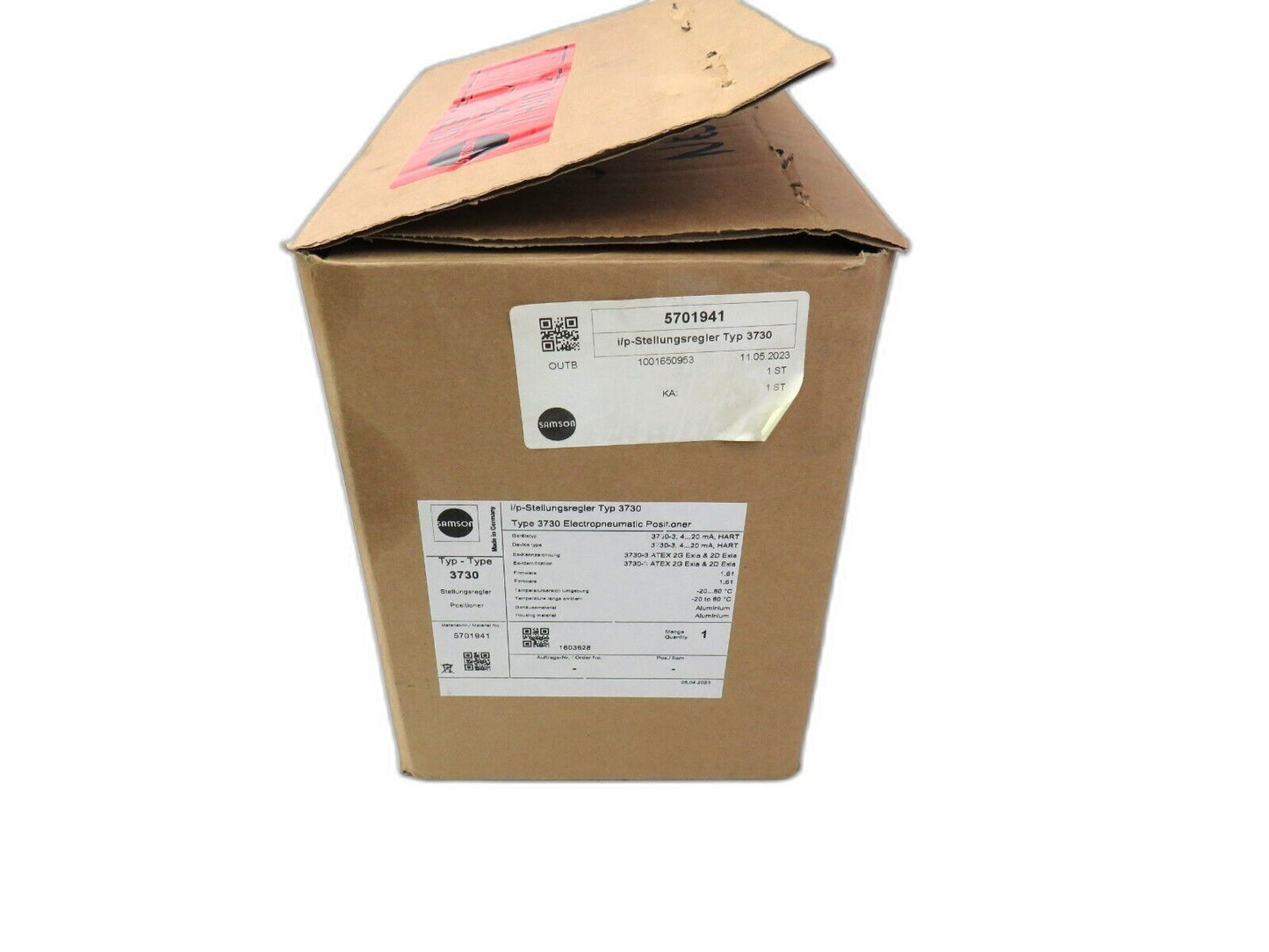 SAMSON 3730-3 LCD ELECTROPNEUMATIC POSITIONER +1170-2027 POSITION SENSOR