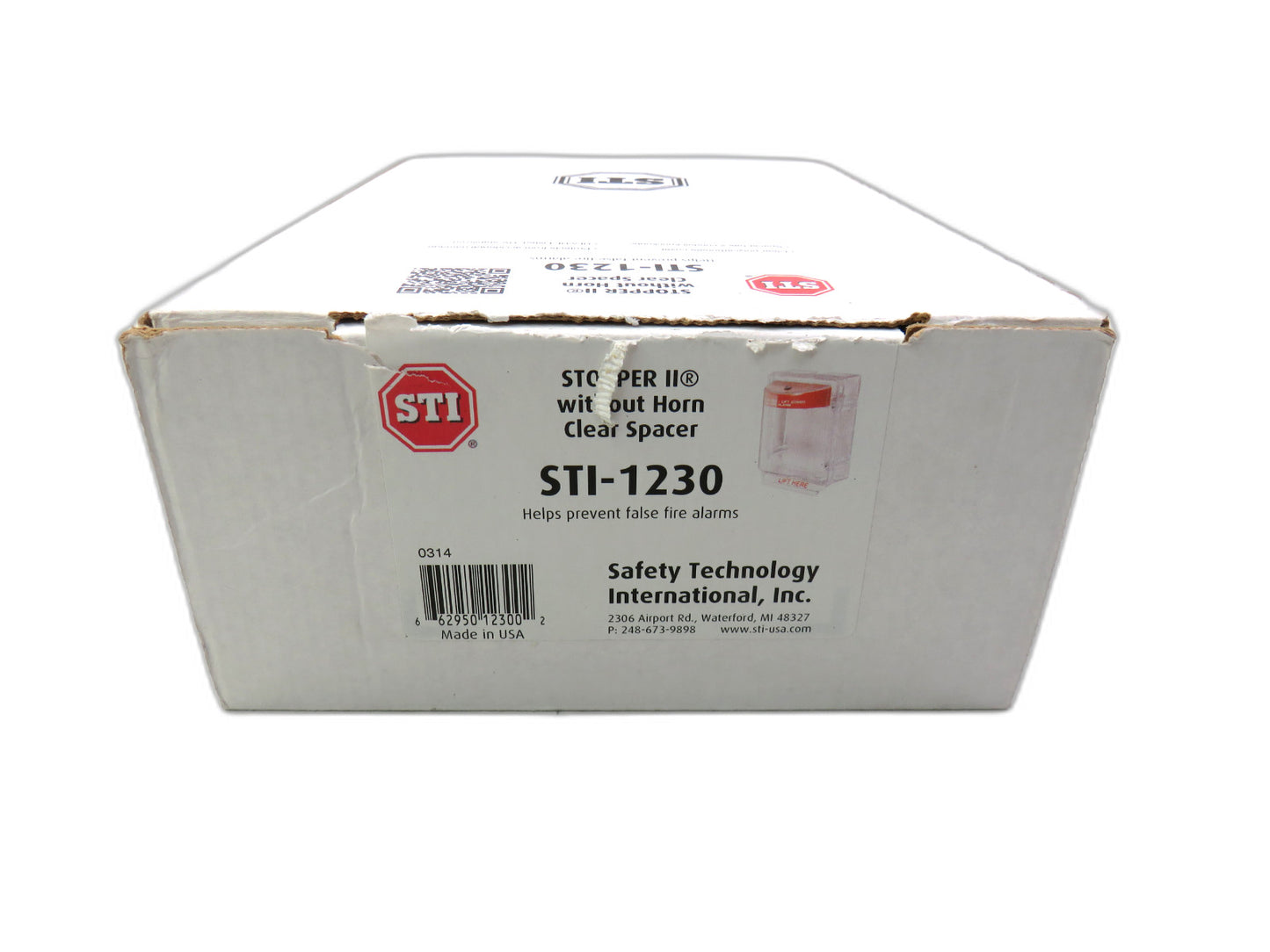 SAFETY TECHNOLOGY INTERNATIONAL STI-1230 Stopper II Spacer Fire Alarm Cover New