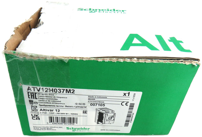 SCHNEIDER ATV12H037M2 Variable Frequency Drive, 1/2 HP, 230VAC, Altivar    New