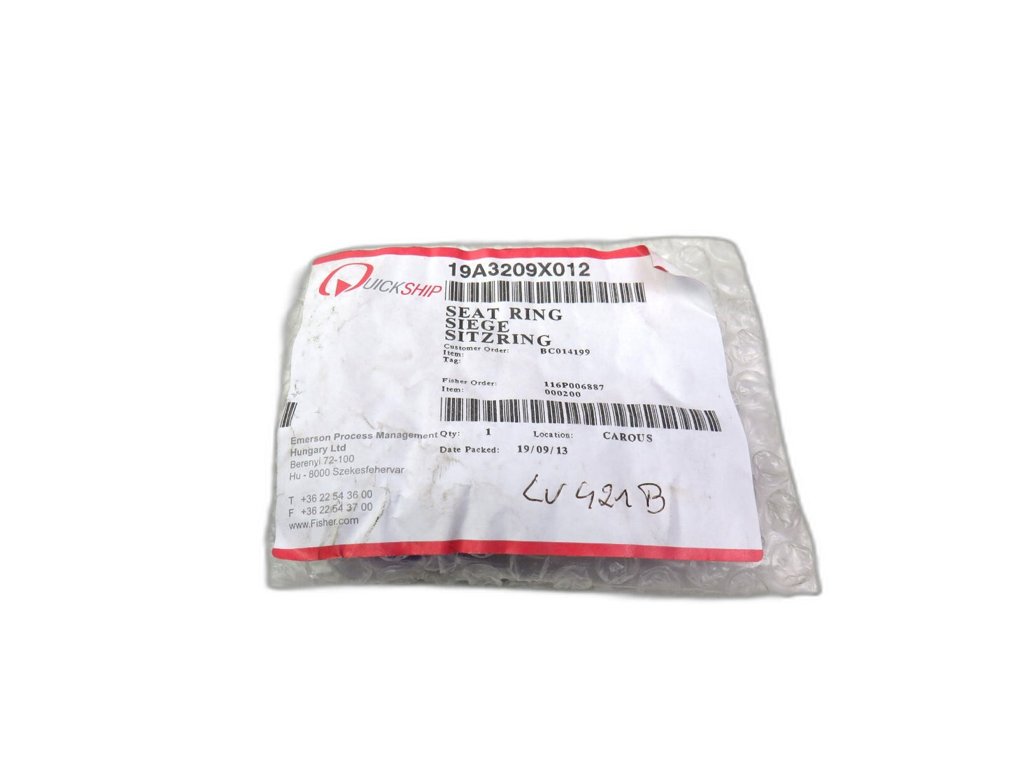 FISHER EMERSON 19A3209X012 SEAT RING ORIGINAL    New